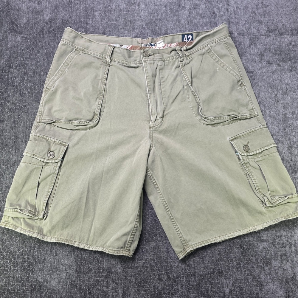 Old Navy Field‎ Tested Military Cargo Shorts Mens 42 Green 11" Inseam Y2K Cotton